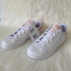 Adidas Stan Smith Origs White/Pink Kids 3 NWT